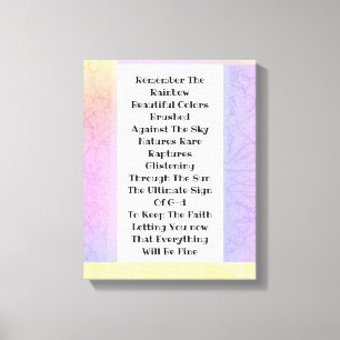 Remember The Rainbow Canvas Print