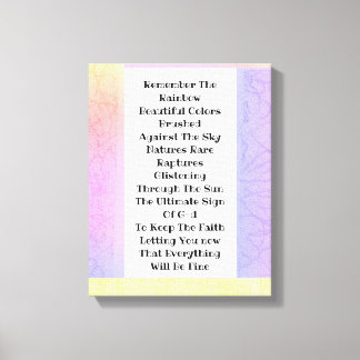 Remember The Rainbow Canvas Print
