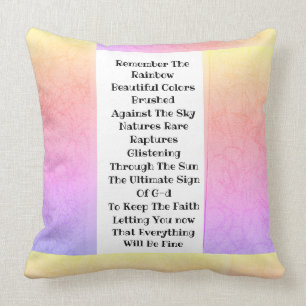 Remember The Rainbow Throw Pillow