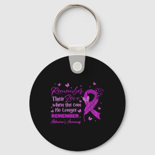 Remember Their Love Alzheimer's Awareness For Men Keychain