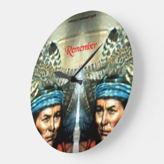 Remember Them Acrylic Large Round Wall Clock