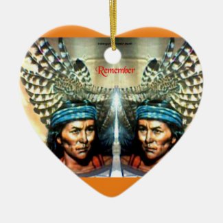 Remember Them Ceramic Heart Ornament