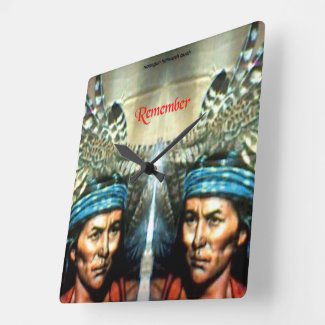 Remember Them Square Acrylic Wall Clock
