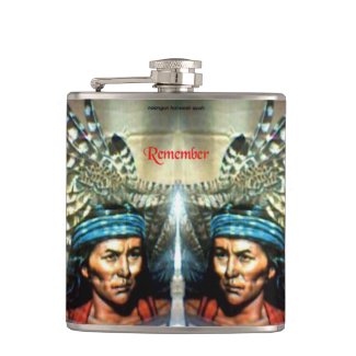Remember Them Vinyl Wrapped Flask