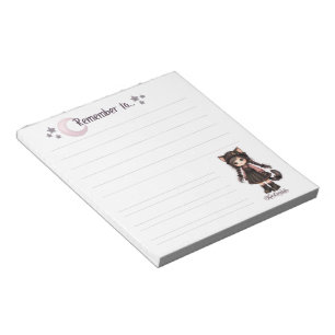 Remember To - Goth Cat Moon Notepad