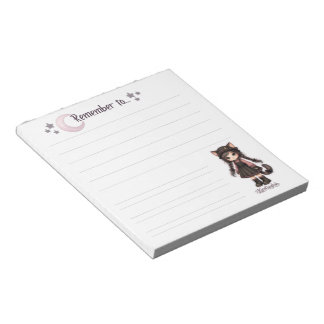 Remember To - Goth Cat Moon Notepad