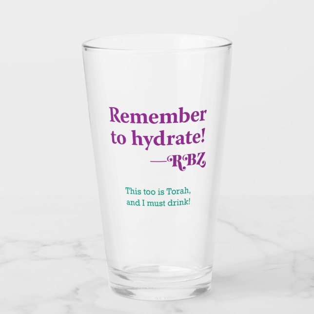 Remember to hydrate glass (Front)