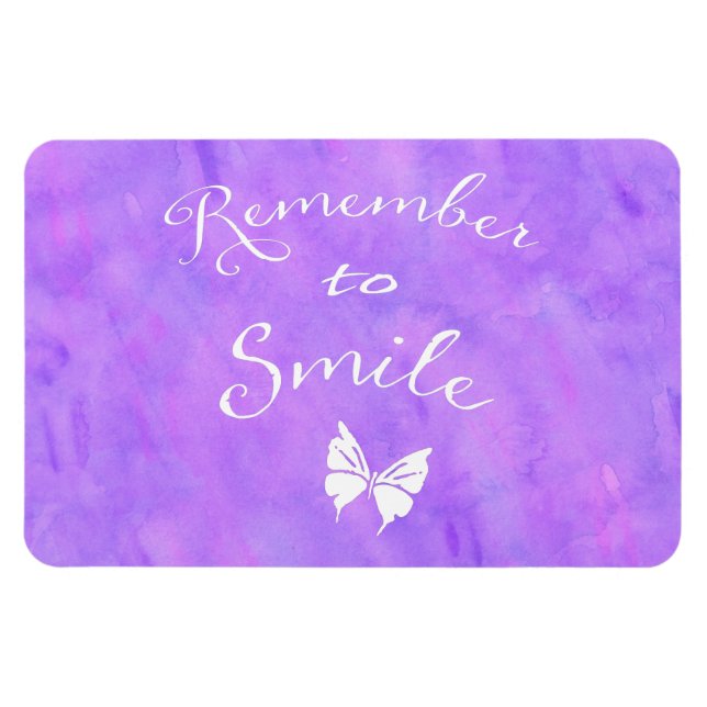 Remember To Smile Inspirational Quote Magnet (Horizontal)