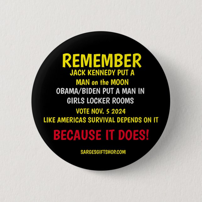 REMEMBER TO VOTE 2 INCH ROUND BUTTON (Front)