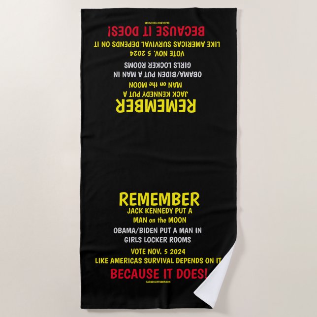REMEMBER TO VOTE BEACH TOWEL (Front)