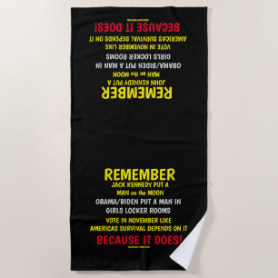 REMEMBER TO VOTE BEACH TOWEL