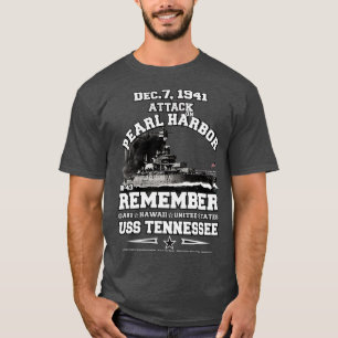 Remember USS Tennessee BB43 Pearl Harbour Veterans T-Shirt