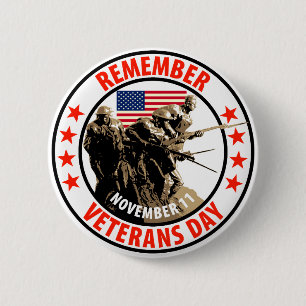 Remember Veterans Day 2 Inch Round Button