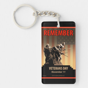 Remember Veterans Day Keychain