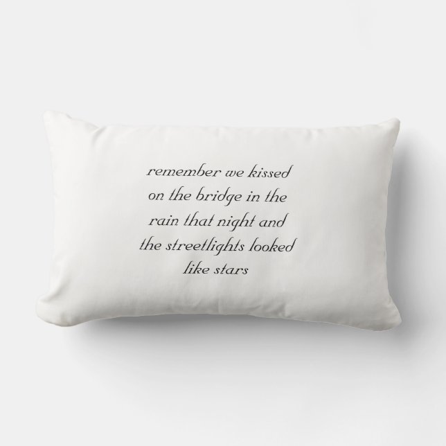 remember we kissed lumbar pillow (Front)