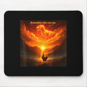 Remember Who Are You Dinosaur Chicken Cool Funny G Mouse Pad