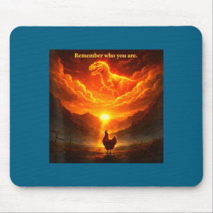 Remember Who Are You Dinosaur Chicken Cool Funny G Mouse Pad