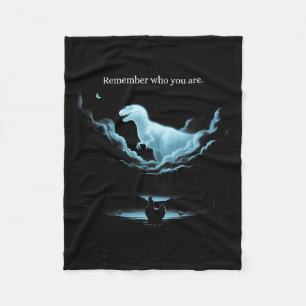 Remember Who Are You Dinosaur Chicken Meme Evoluti Fleece Blanket