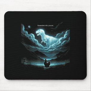 Remember Who You Are Chicken, Funny Evolution Joke Mouse Pad