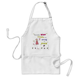 Remember Wine Counts As A Serving Of Fruit Standard Apron