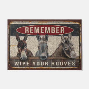 Remember Wipe Your Hooves Doormat, Horse Doormat