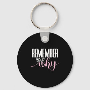 Remember Your Why Gym Motivation Fitness Insration Keychain