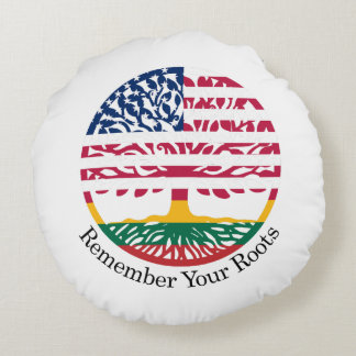 remember yours roots round pillow