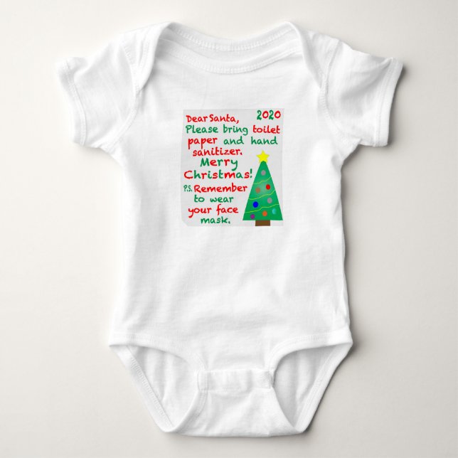 Remembering 2020 Christmas Baby Bodysuit (Front)