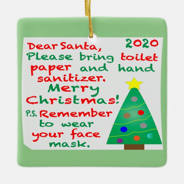 Remembering 2020 Christmas Ceramic Ornament (Front)