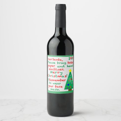 Funny wine labels christmas
