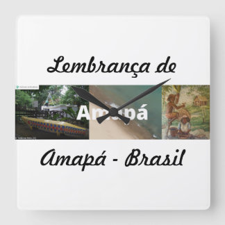 Remembering Amapá Square Wall Clock