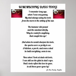 REMEMBERING DADS TOOLS POEM poster
