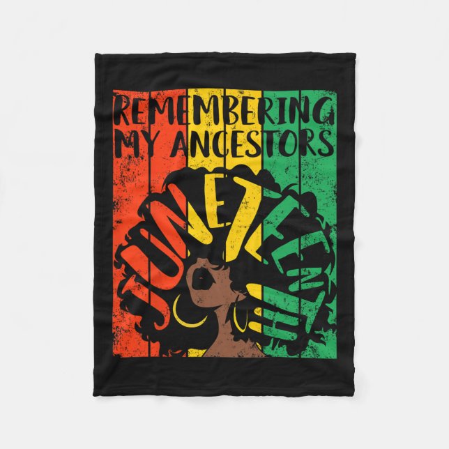 Remembering My Ancestors Black Freedom 1865  Fleece Blanket (Front)