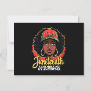 Remembering My Ancestors Juneteenth Black Month  Postcard