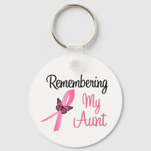 Remembering My Aunt - Breast Cancer Awareness Keychain