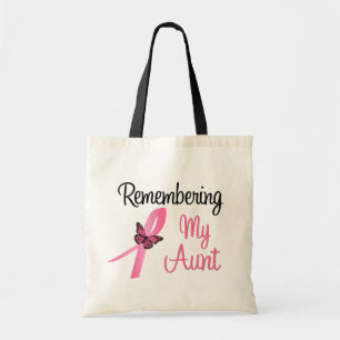 Remembering My Aunt - Breast Cancer Awareness Tote Bag