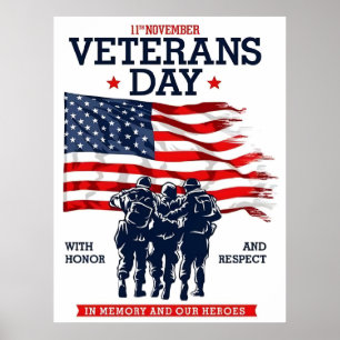 Remembering the Brave on Veterans Day Poster