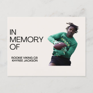 Remembering Vikings Rookie CB Khyree Jackson Postcard