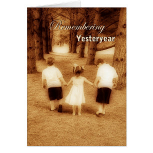 Remembering Yesteryear (Kids walking in woods)