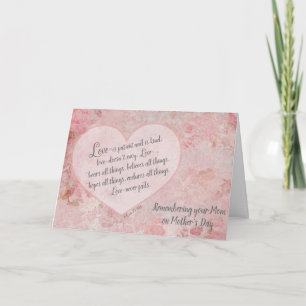Remembering your Mom on Mother's Day Scripture Card
