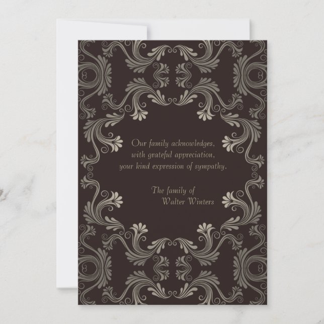 Remembrance Bereavement Thank You Notes (Front)