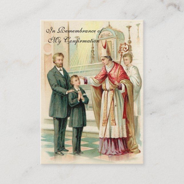 Remembrance Confirm Confirmation Boy Holy Card -- (Front)