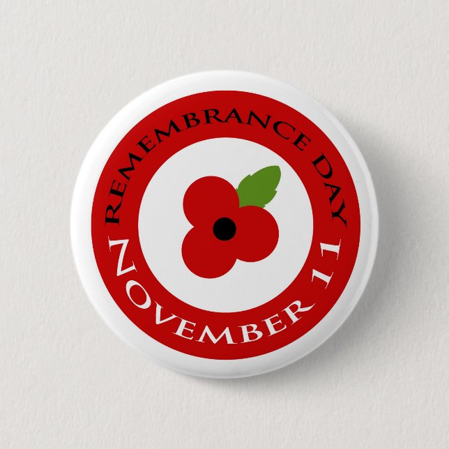Remembrance Day - Badge 2 Inch Round Button (Front)