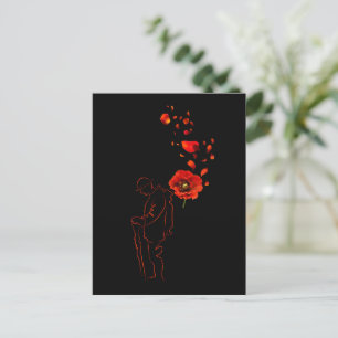 Remembrance Day Canada Red Poppy Lest We Forget Postcard