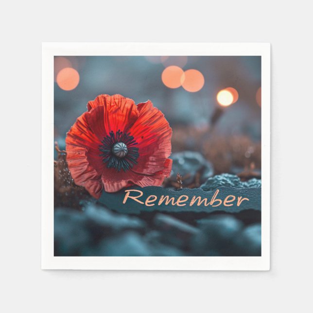 Remembrance Day Paper Napkin (Front)