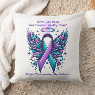 Remembrance Forever In Our Hearts Suicide Memory Throw Pillow