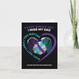 Remembrance In Memory Of My Dad Suicide Prevention Card