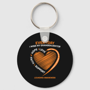 Remembrance Loving Memory Granddaughter Leukaemia Keychain