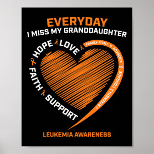Remembrance Loving Memory Granddaughter Leukaemia Poster