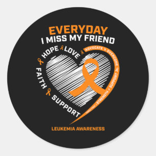 Remembrance Loving Memory Of My Friend Leukaemia A Classic Round Sticker